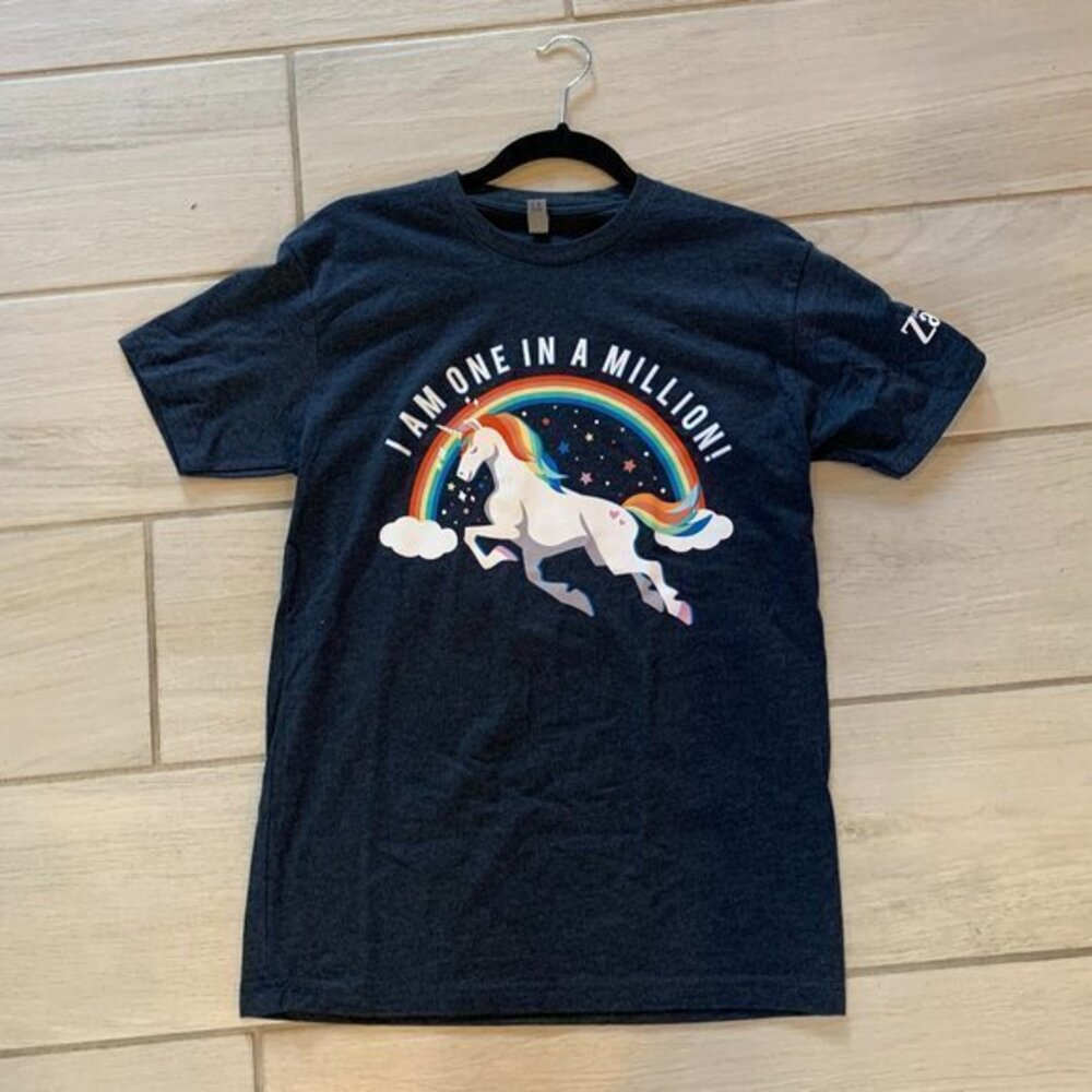 I Am One In a Million! Unicorn Rainbow Tee NWOT